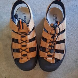 Alpine Design Mens Water Sports Sandals Sz 10 Brown Black Hiking Walking Shoes